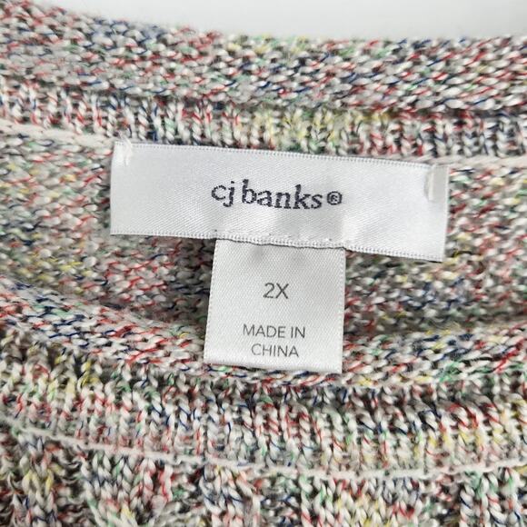 CJ Banks Multicolor Speckled Sweater - Women's Plus Size 2X - Picture 3 of 3